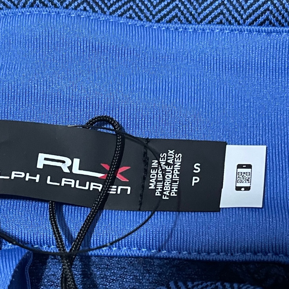 RLX Ralph Lauren Pullover Mens Small Blue Herringbone Luxury Performance 1/4 Zip - Picture 5 of 11